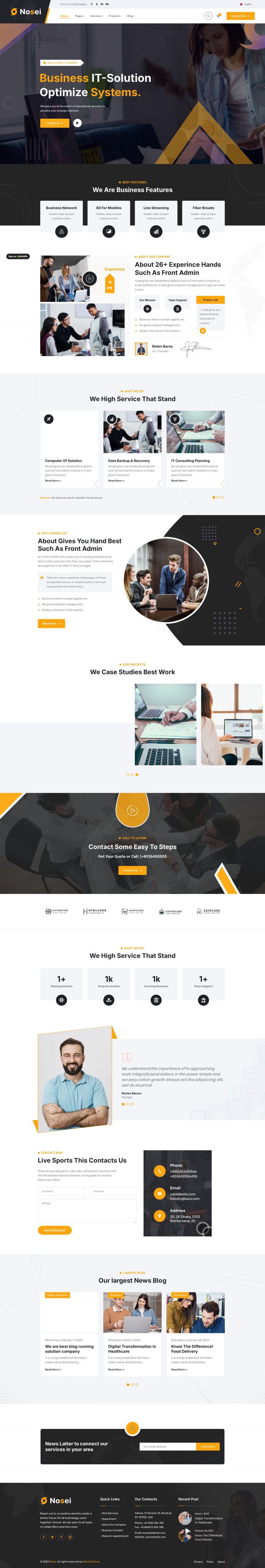 WordPress template ThemeForest Nosei