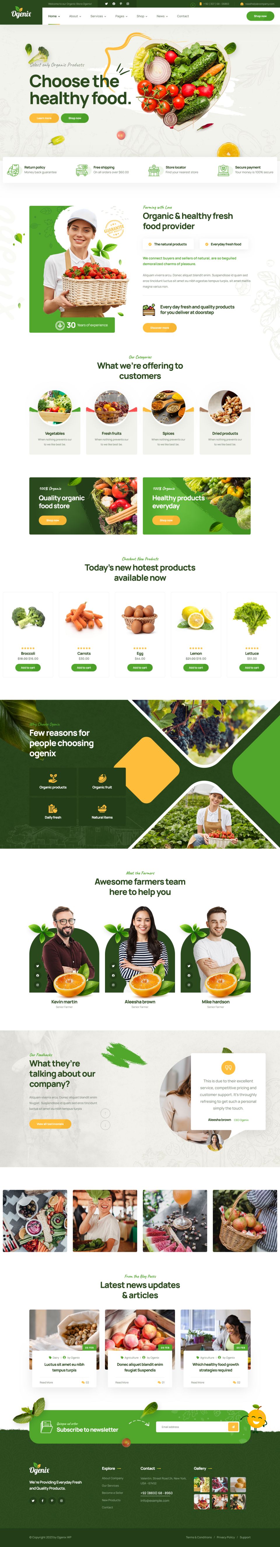 Template ThemeForest Ogenix WordPress template ThemeForest Ogenix