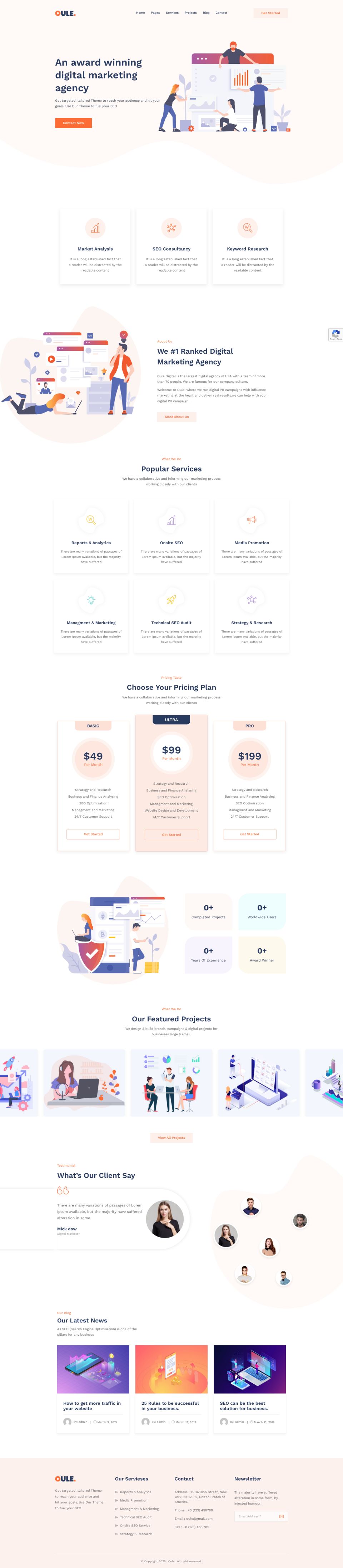 WordPress template ThemeForest Oule