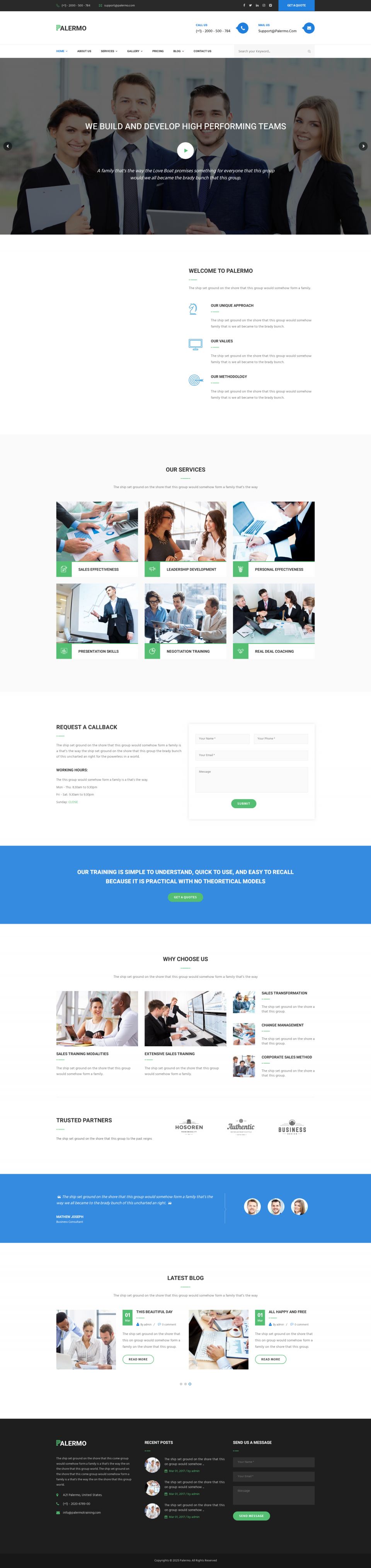 WordPress template ThemeForest Palermo