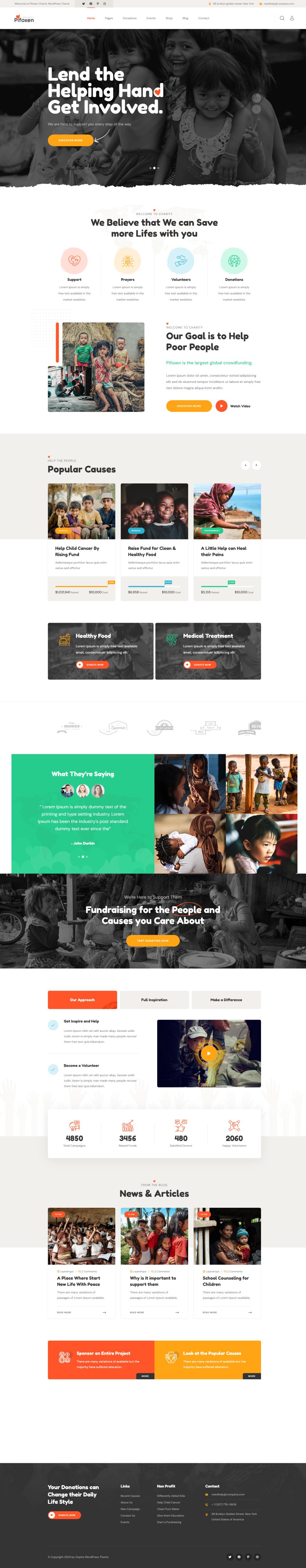WordPress template ThemeForest Pifoxen