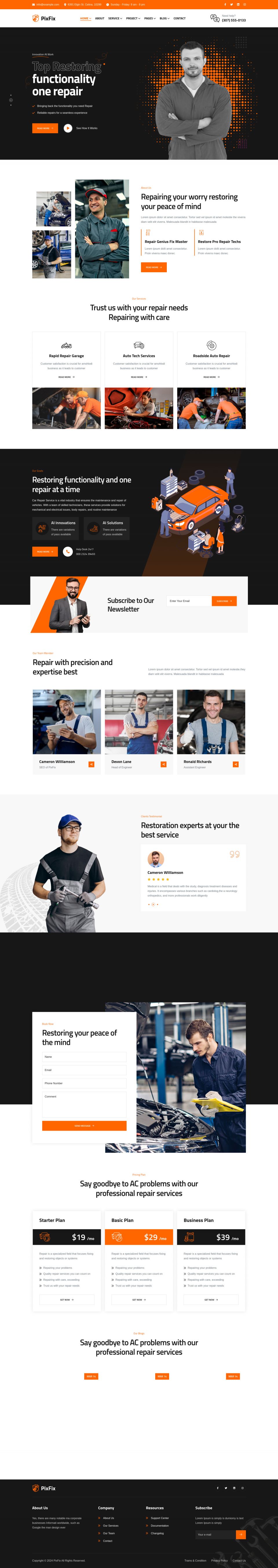 WordPress template ThemeForest PixFix