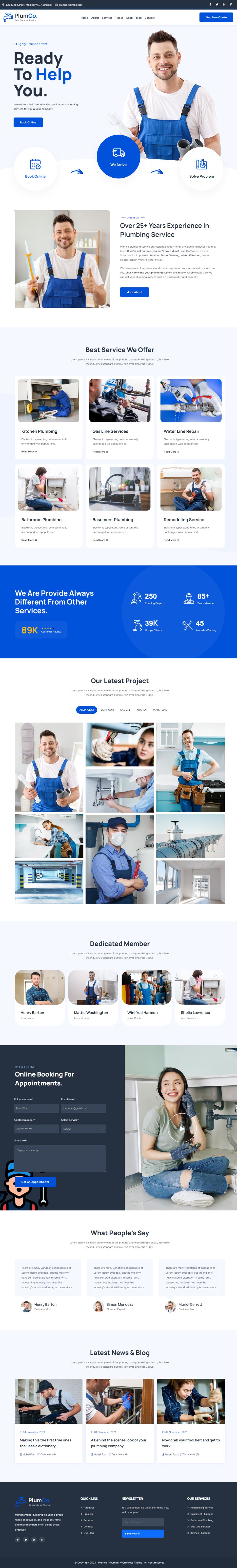 WordPress template ThemeForest Plumco
