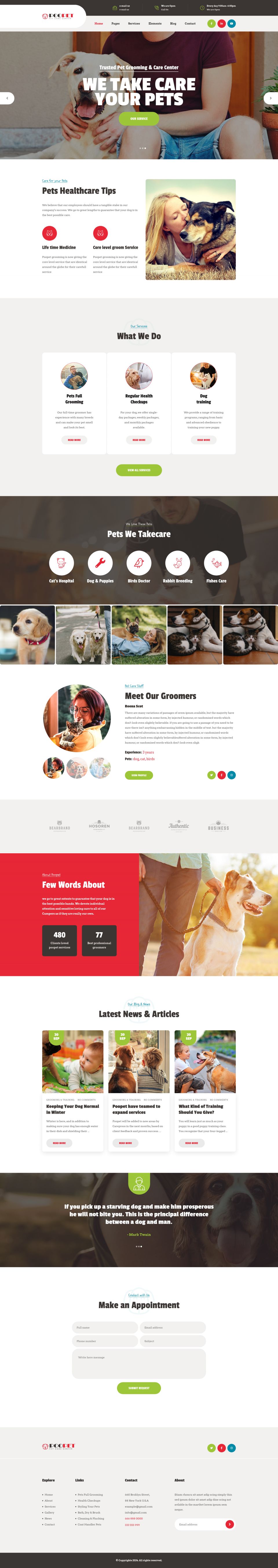 WordPress template ThemeForest Poopet