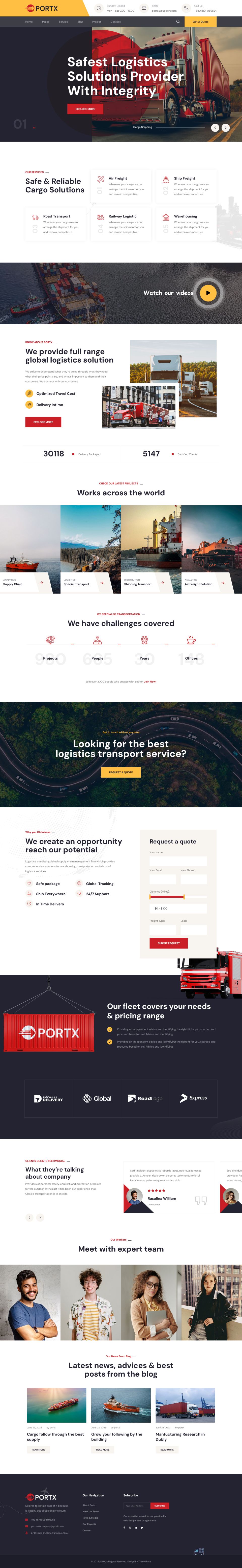WordPress template ThemeForest Portx