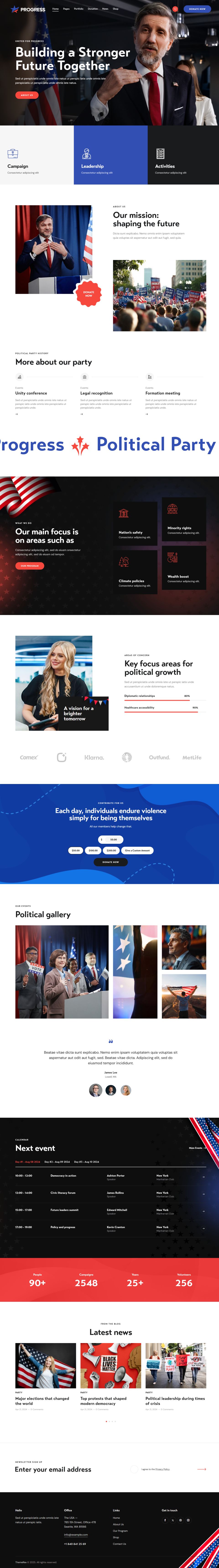WordPress template ThemeForest Progress
