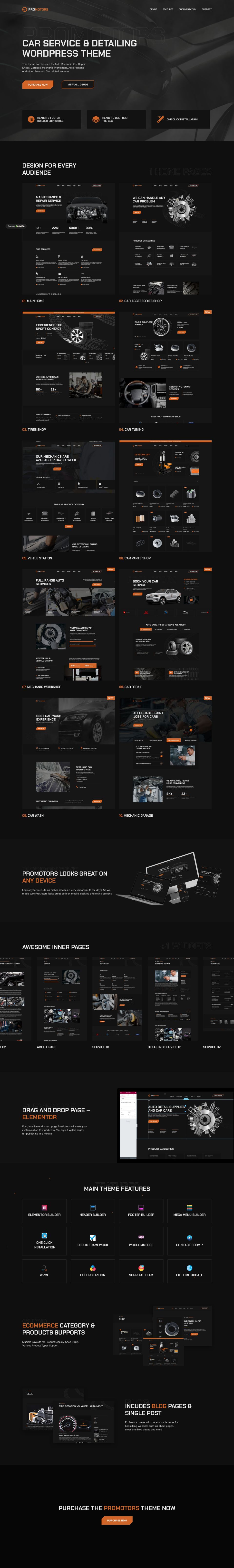 WordPress template ThemeForest ProMotors
