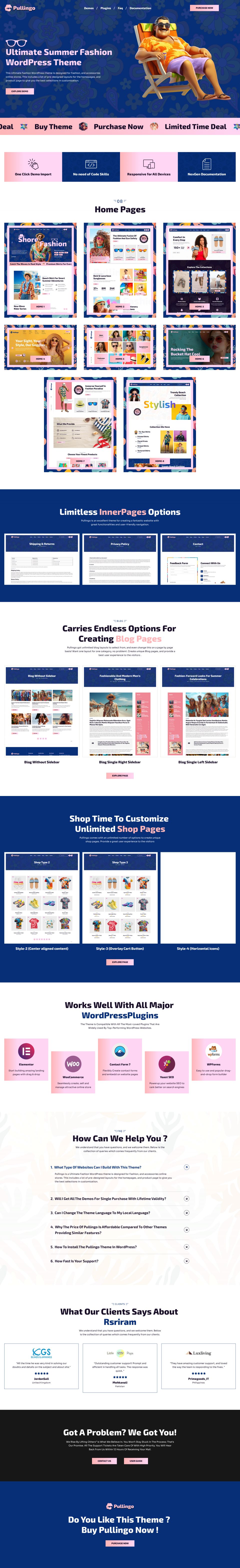 WordPress template ThemeForest Pullingo