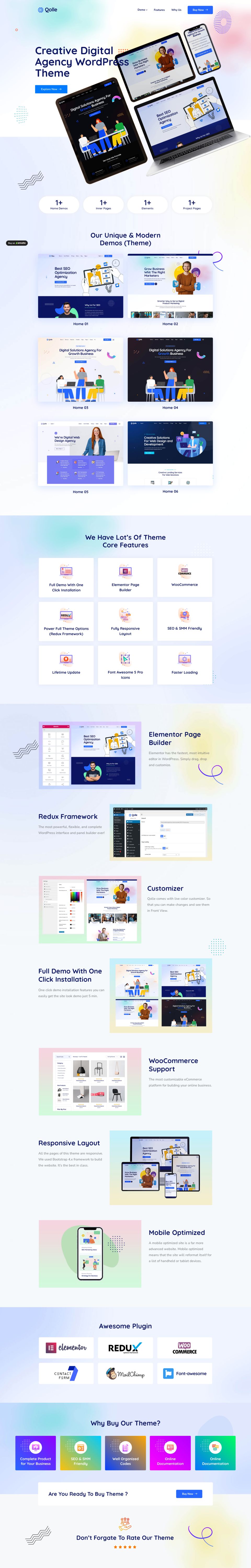 WordPress template ThemeForest Qolle