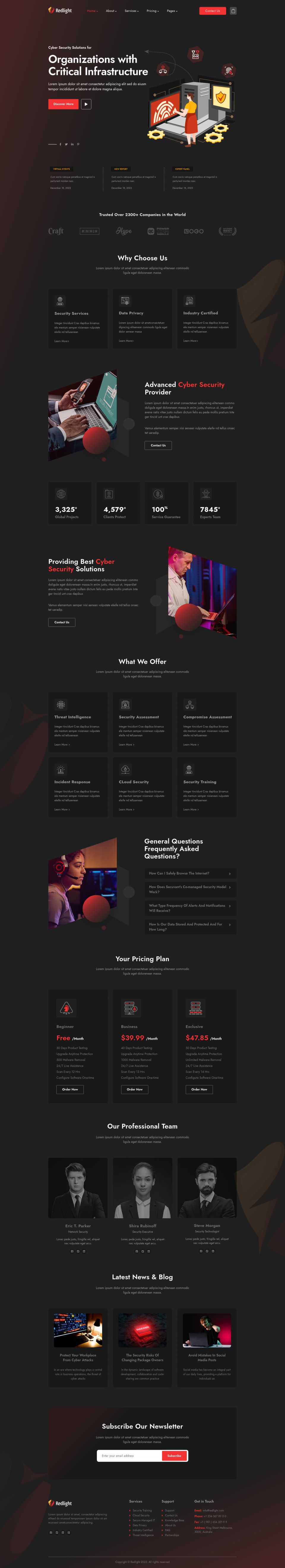 WordPress template ThemeForest Redlight