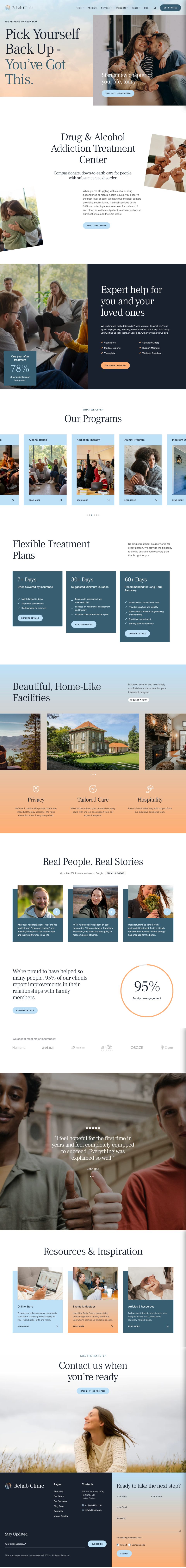 WordPress template ThemeForest Rehab Clinic