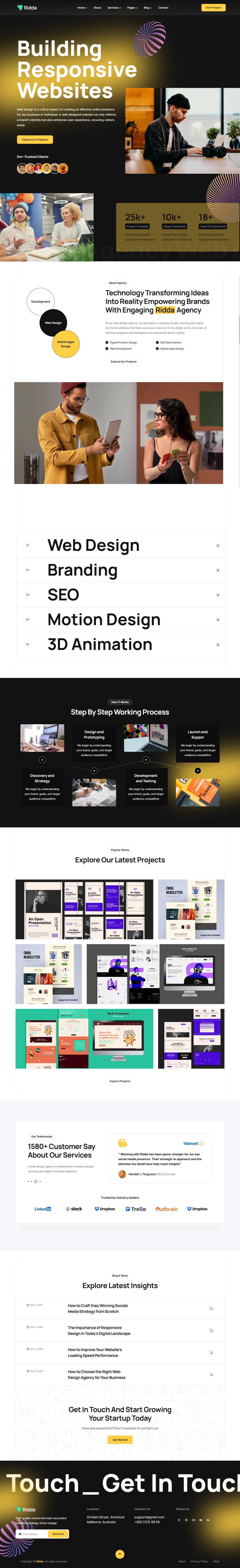 WordPress template ThemeForest Ridda