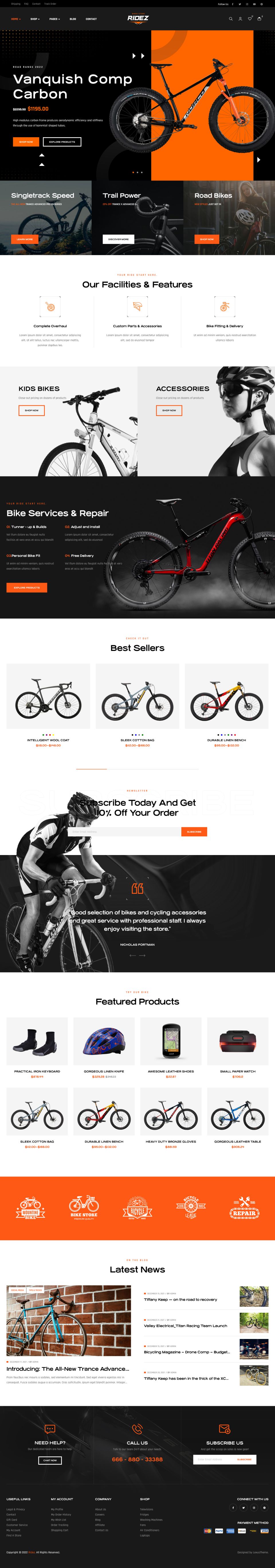 WordPress template ThemeForest Ridez