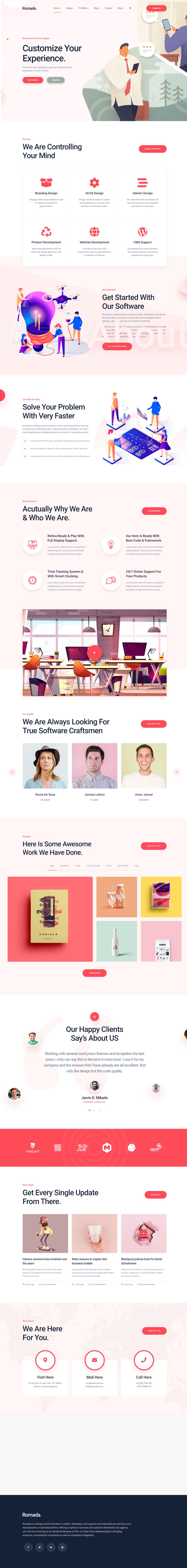 WordPress template ThemeForest Romada