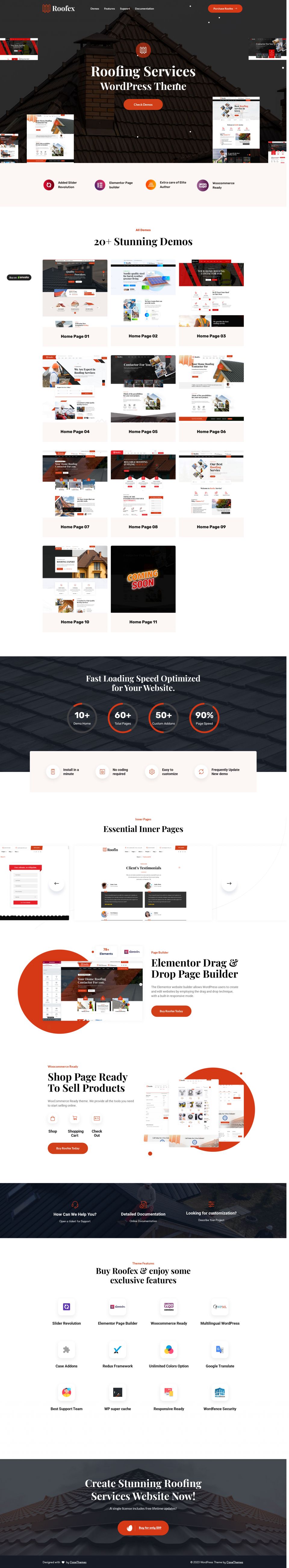 WordPress template ThemeForest Roofex