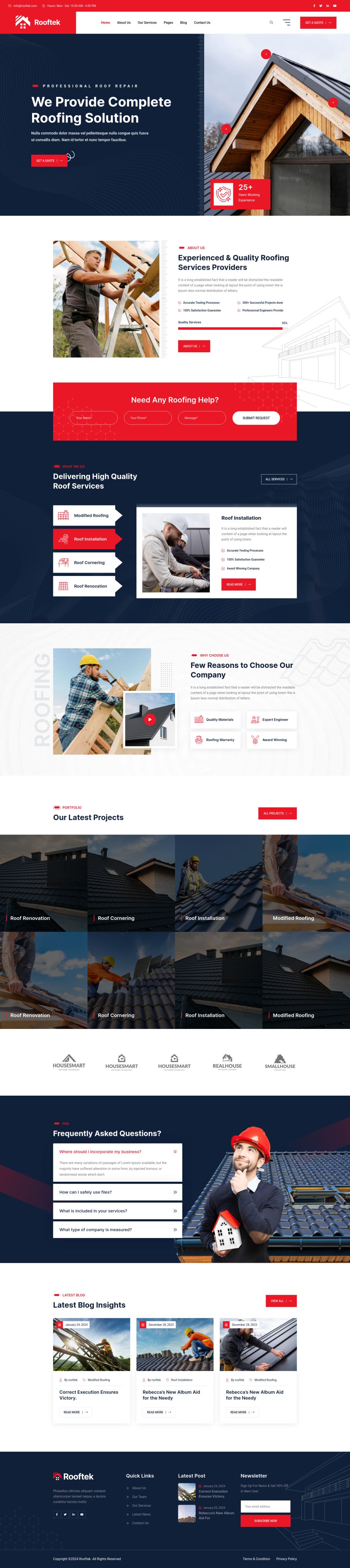 WordPress template ThemeForest Rooftek