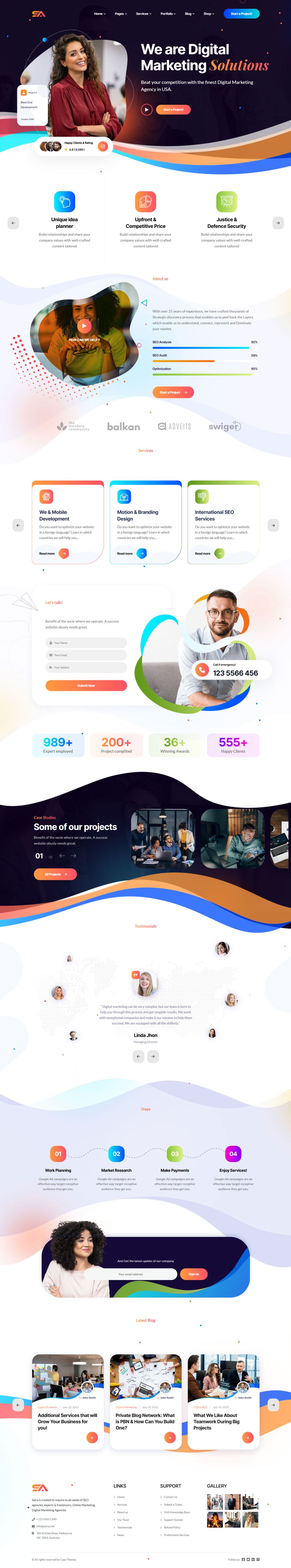WordPress template ThemeForest Saira