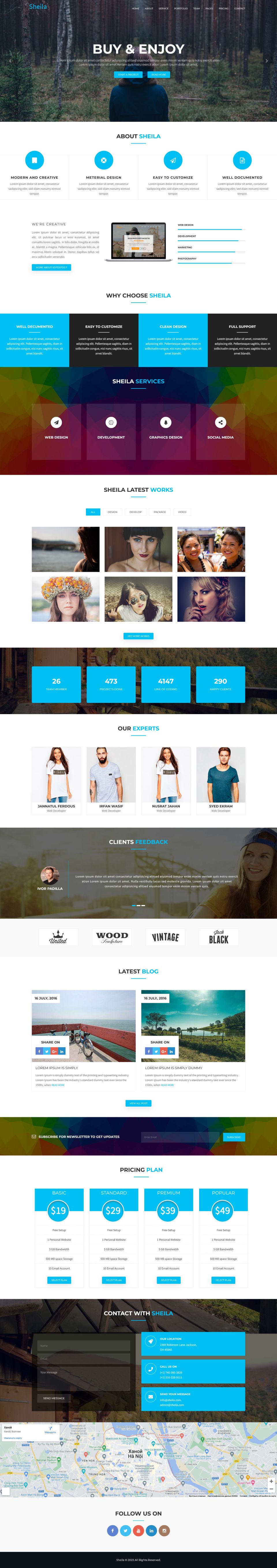 Template ThemeForest Sheila WordPress template ThemeForest Sheila