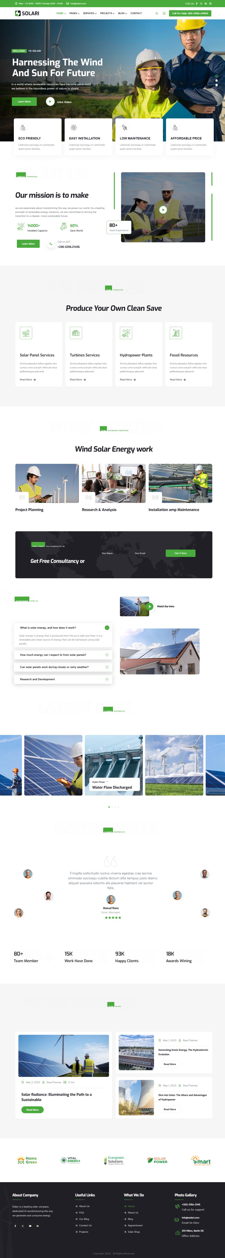 WordPress template ThemeForest Solari
