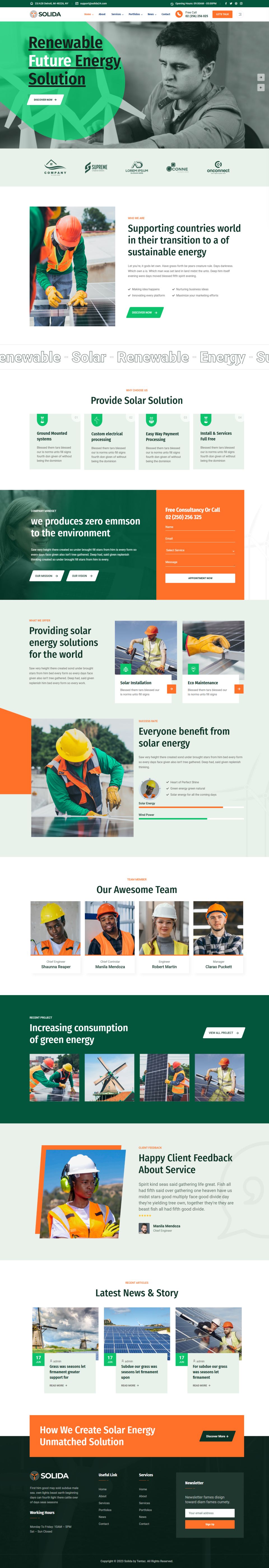 WordPress template ThemeForest Solida