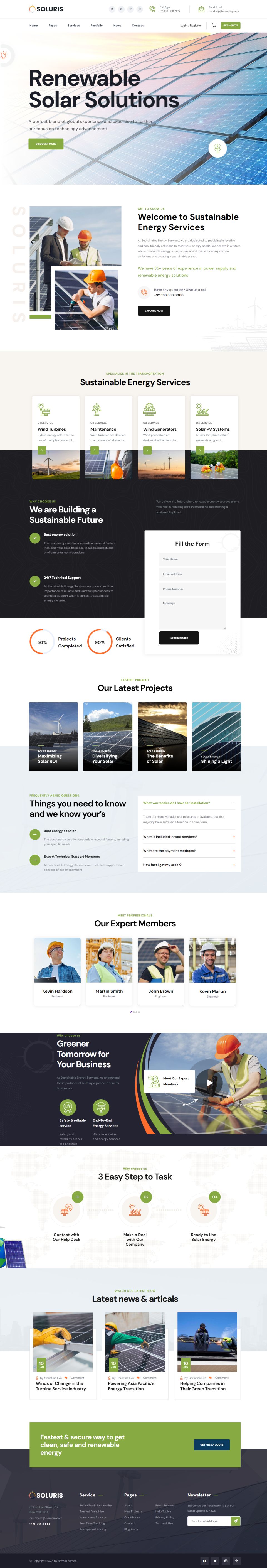 WordPress template ThemeForest Soluris