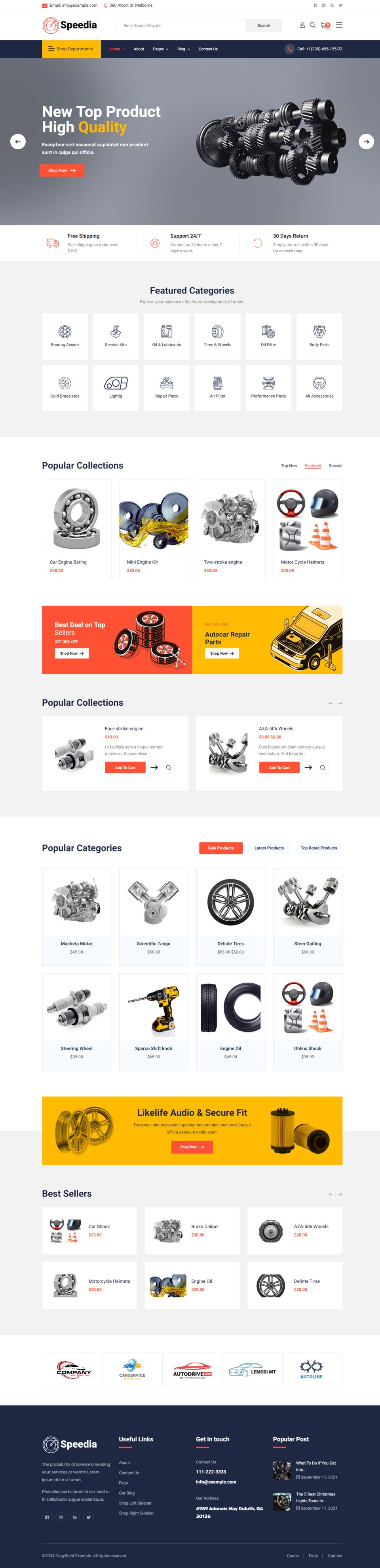 WordPress template ThemeForest Speedia