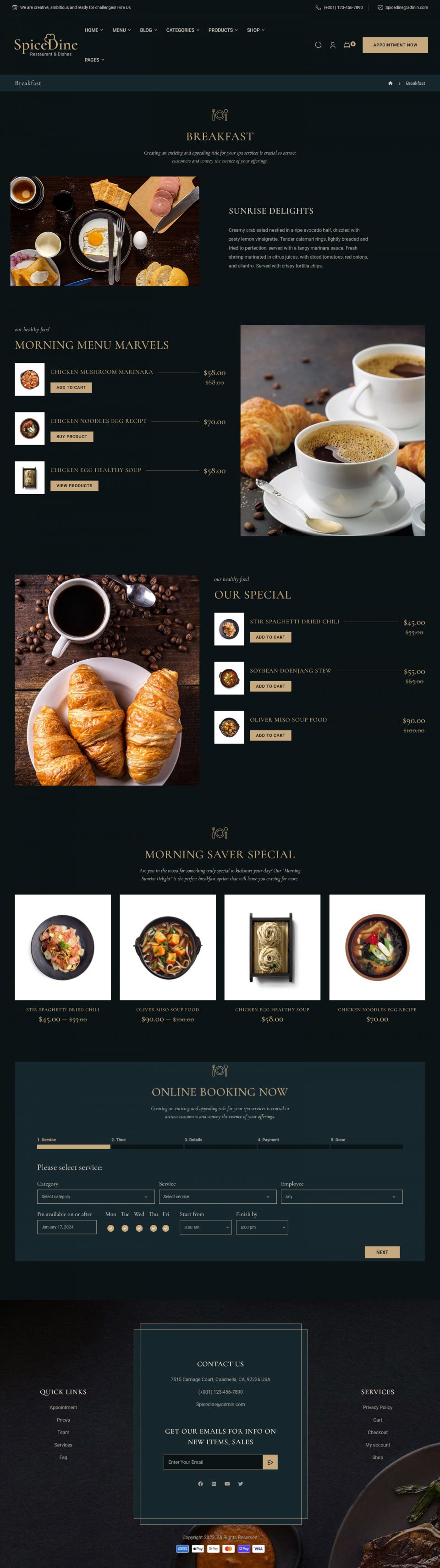 Template ThemeForest SpiceDine WordPress template ThemeForest SpiceDine