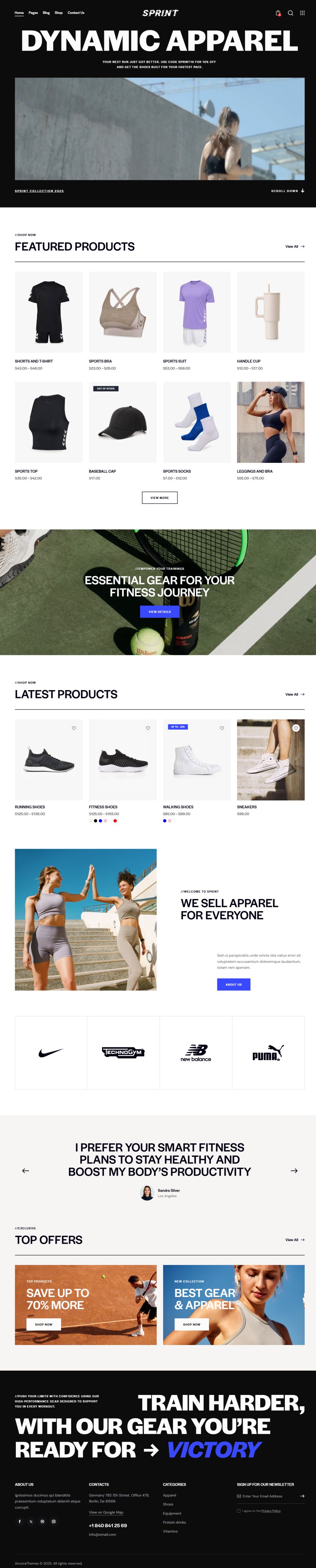 WordPress template ThemeForest Sprint