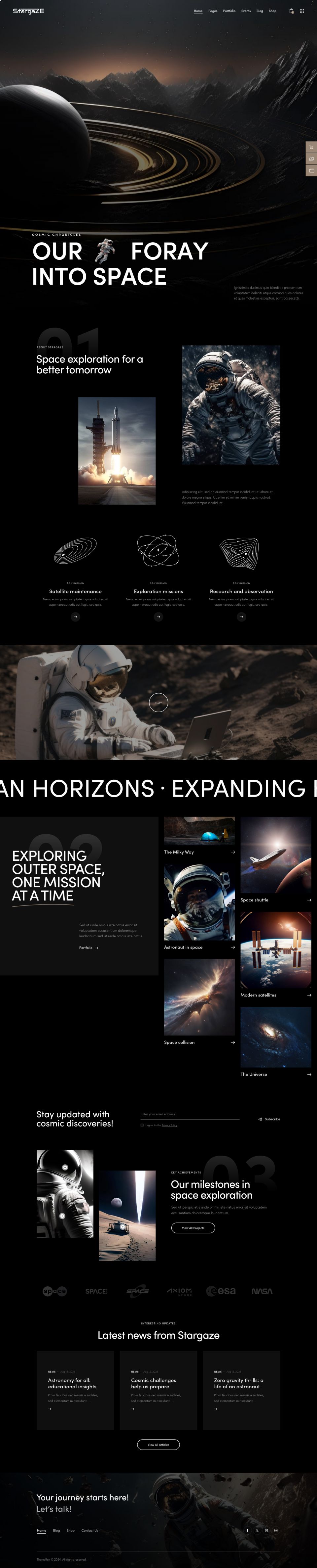 WordPress template ThemeForest Stargaze