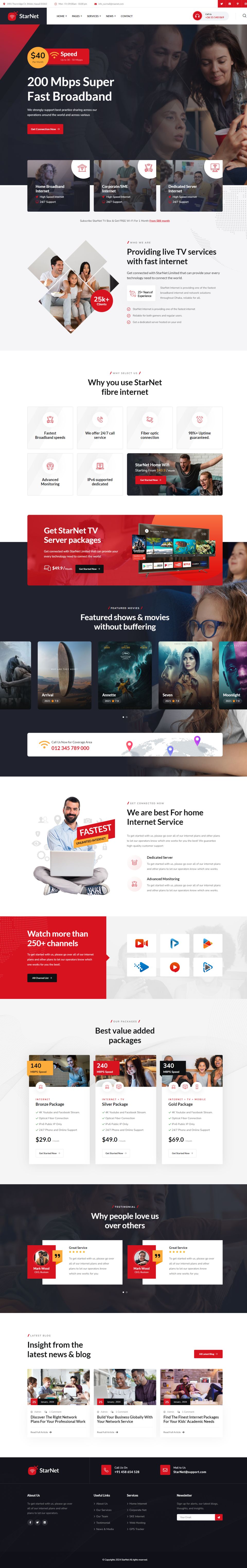 Template ThemeForest StarNet WordPress template ThemeForest StarNet
