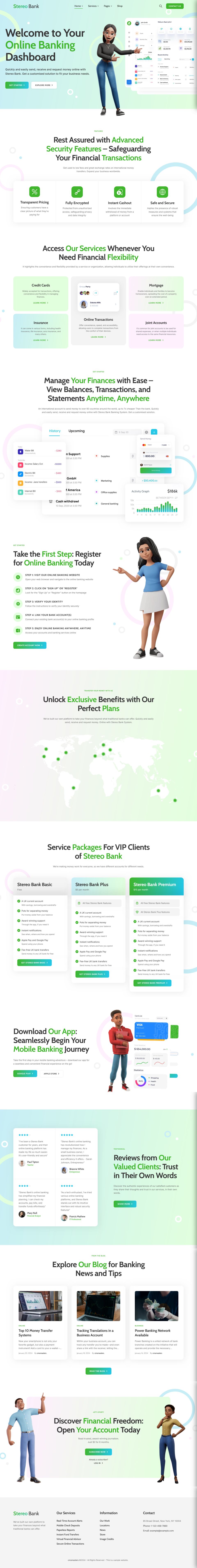 WordPress template ThemeForest Stereo Bank