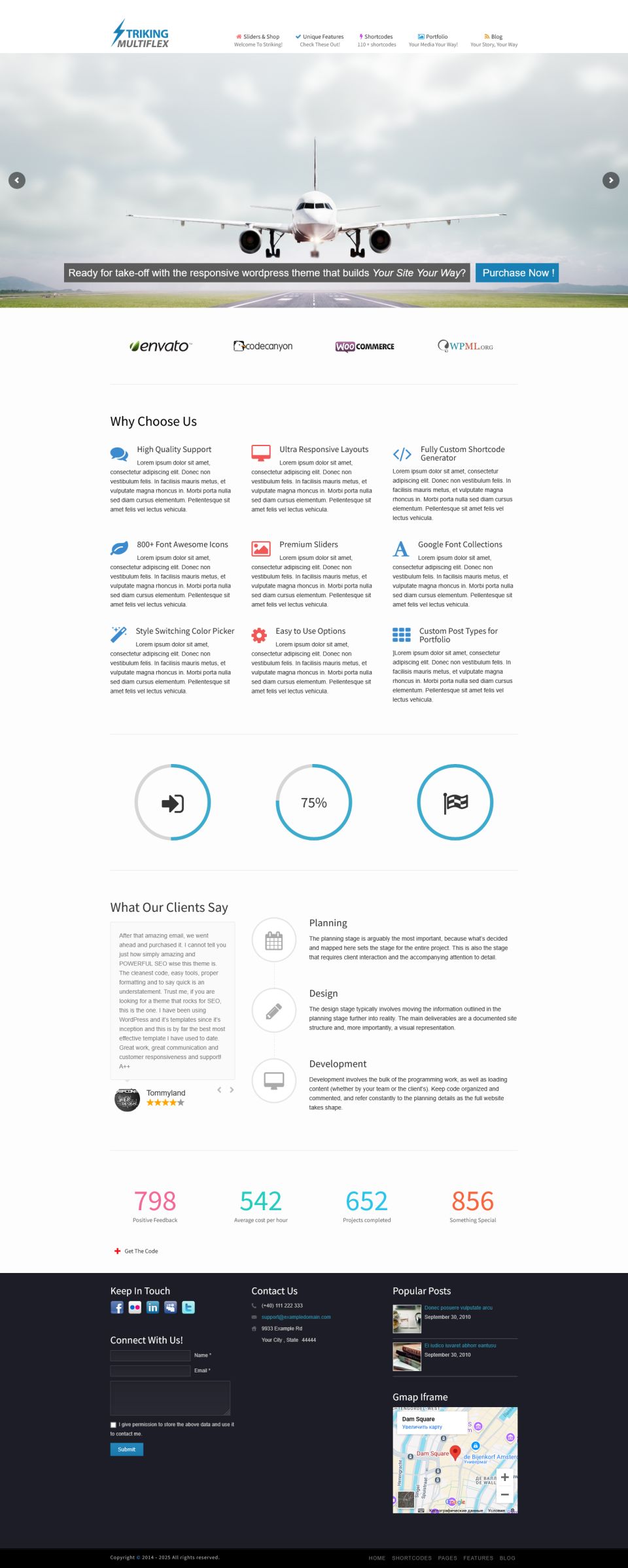 WordPress template ThemeForest Striking