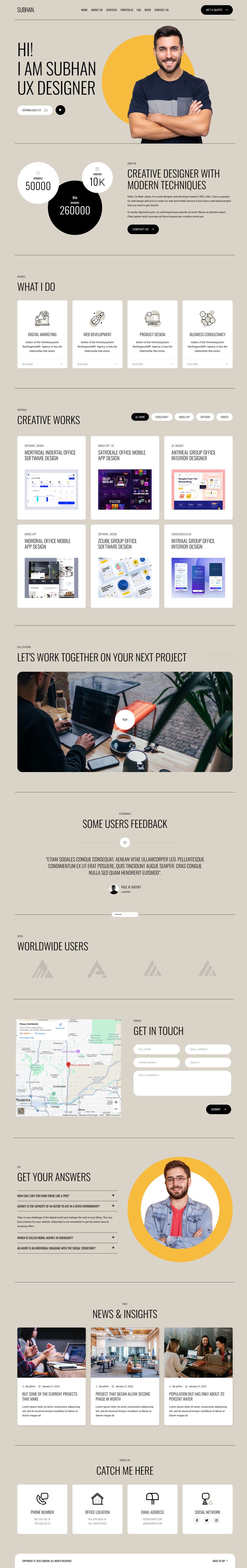 WordPress template ThemeForest Subhan