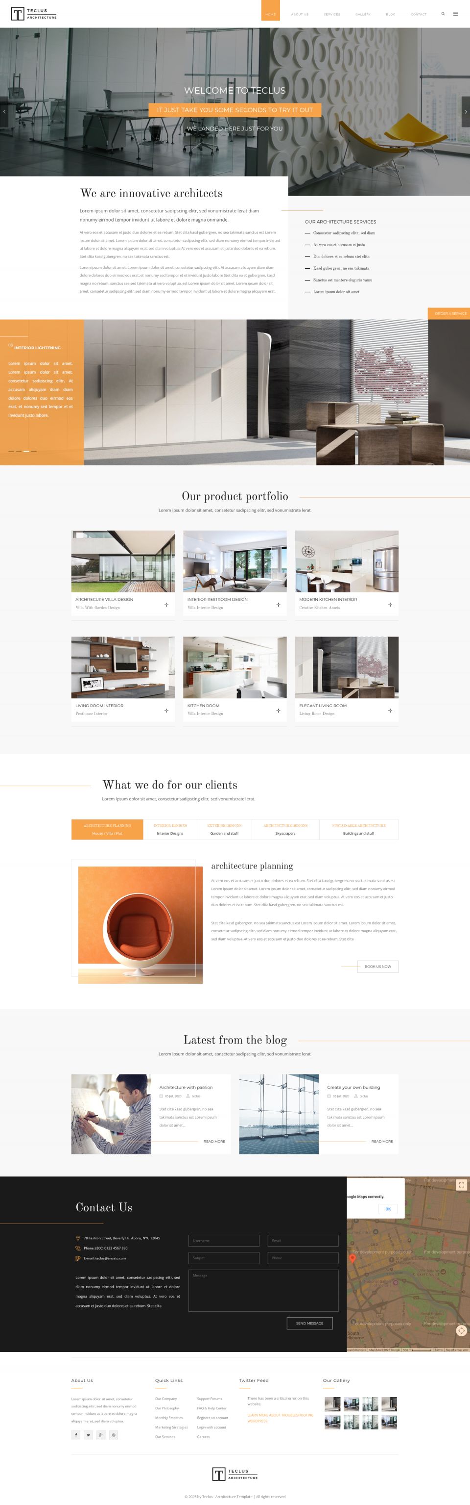WordPress template ThemeForest Teclus