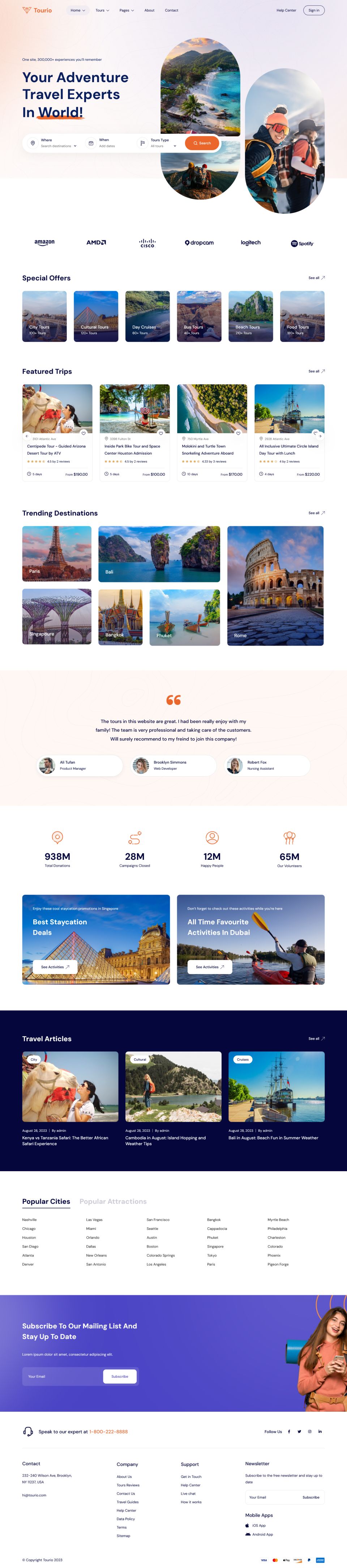 WordPress template ThemeForest Tourio