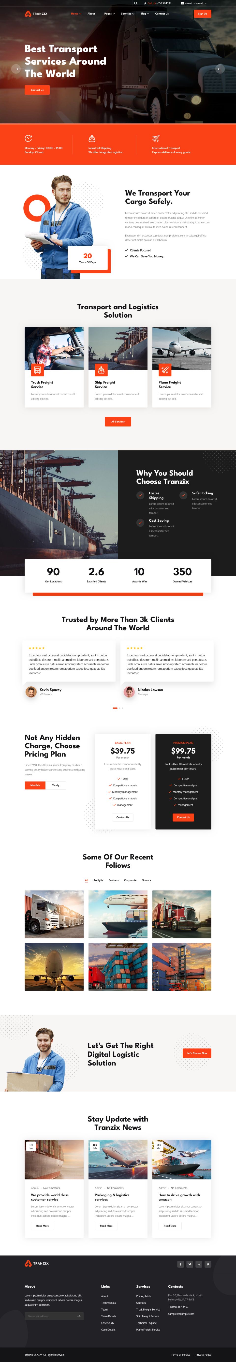 WordPress template ThemeForest Tranzix