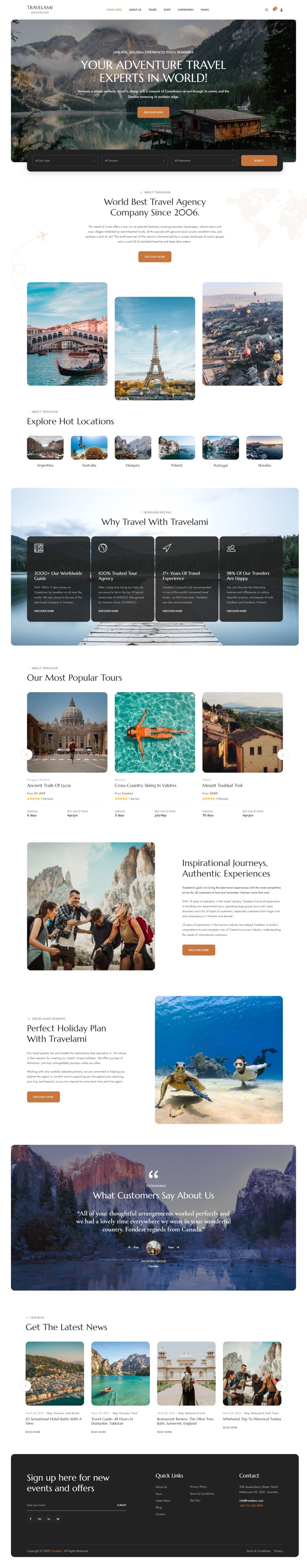 WordPress template ThemeForest Travelami