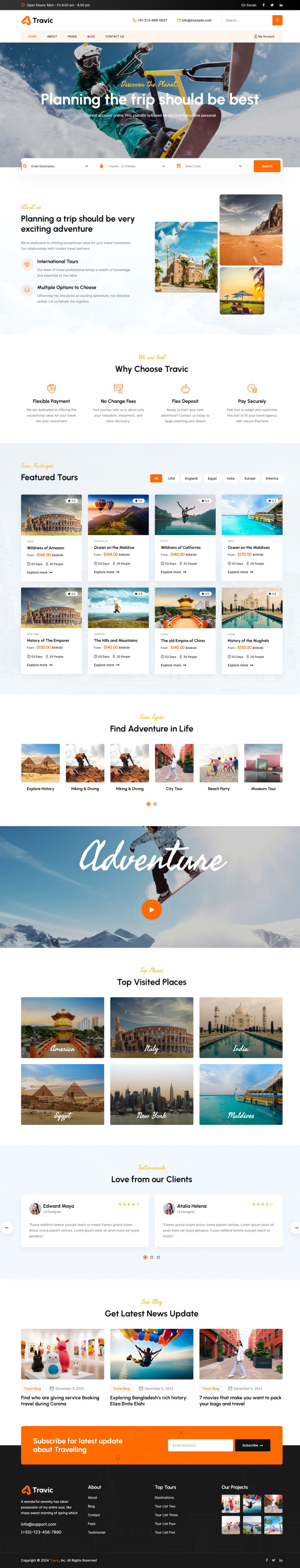WordPress template ThemeForest Travic