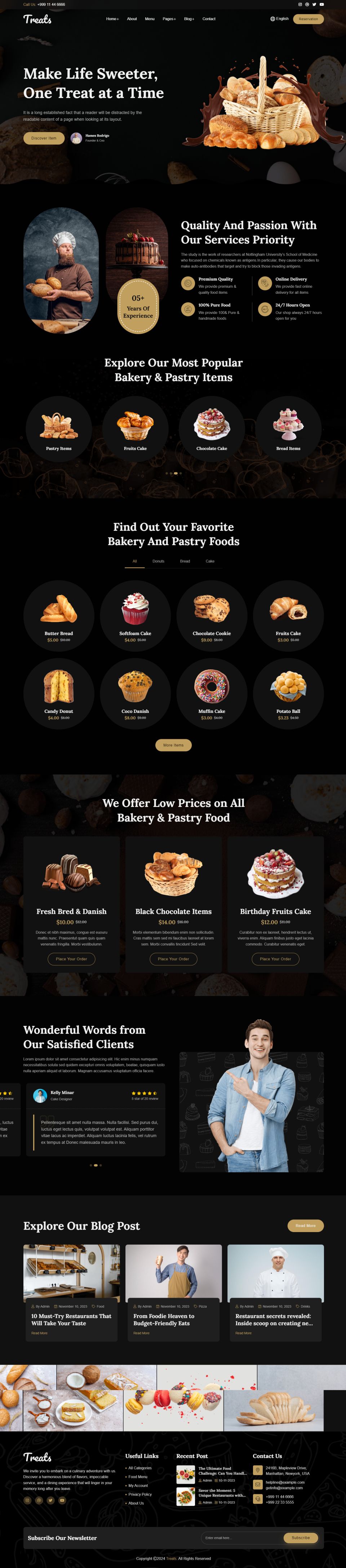 WordPress template ThemeForest Treats