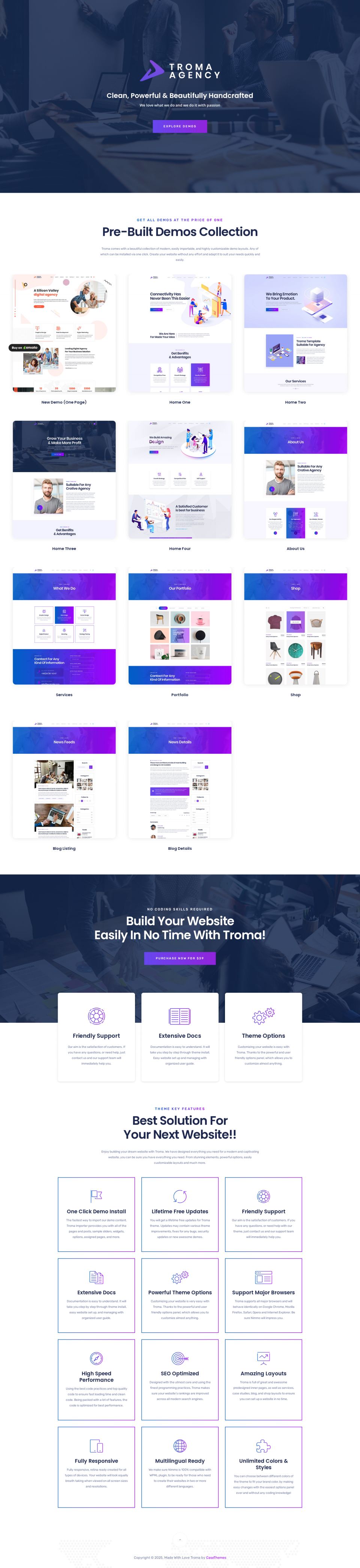 WordPress template ThemeForest Troma