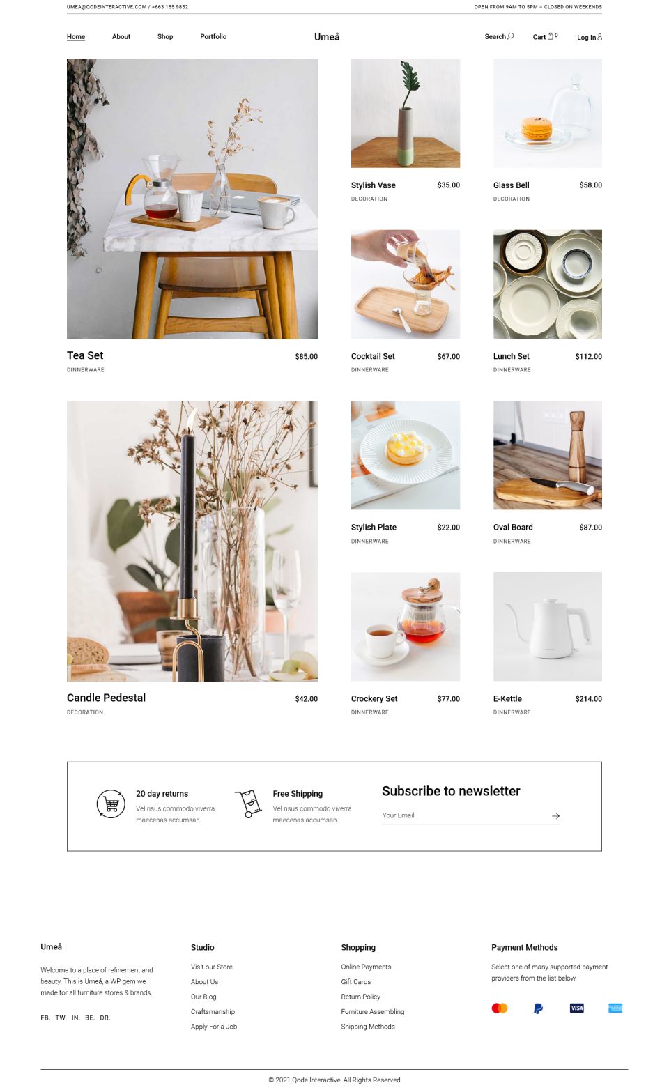 WordPress template ThemeForest Umea