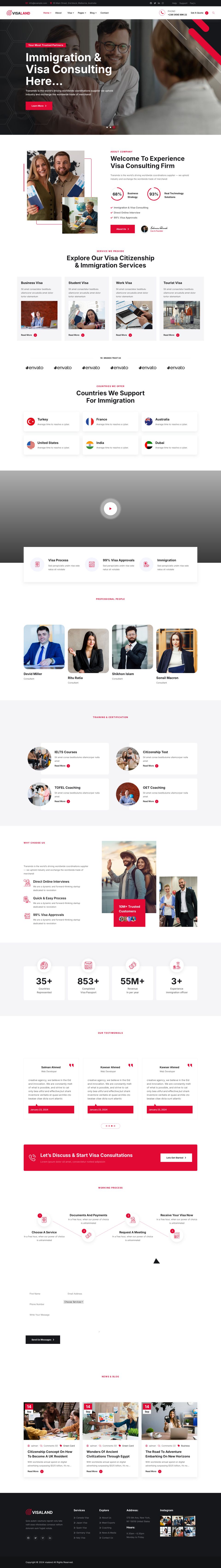 WordPress template ThemeForest Visaland
