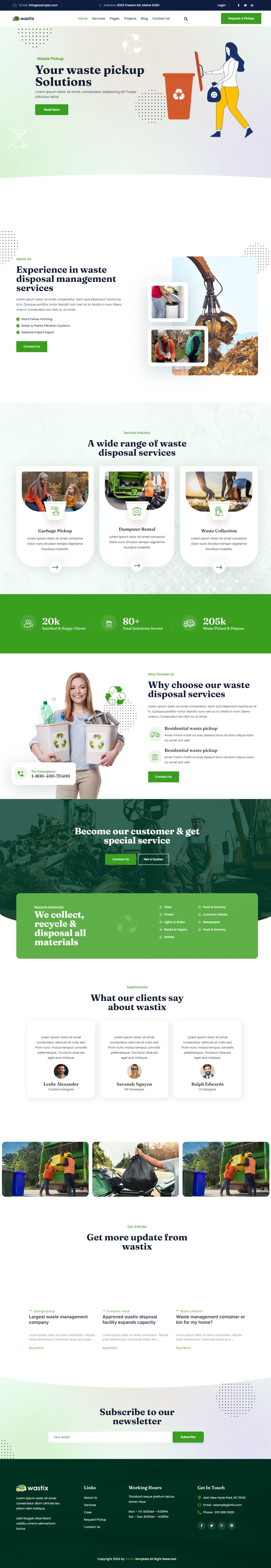 WordPress template ThemeForest Wastix