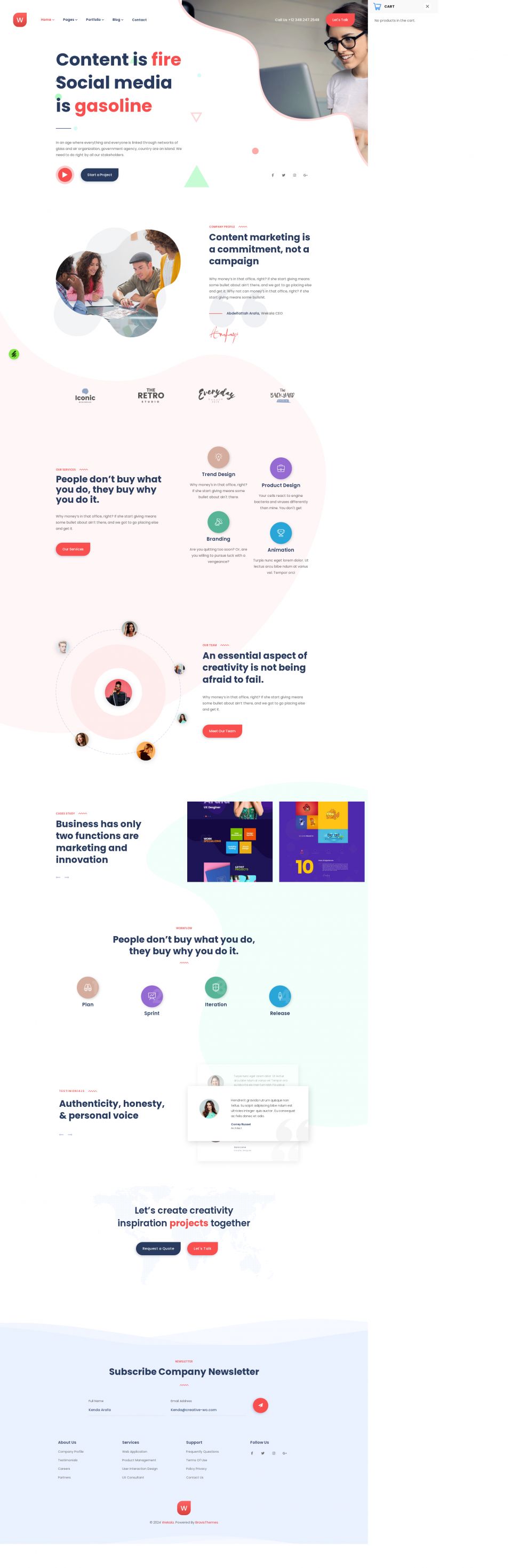 WordPress template ThemeForest Wekala
