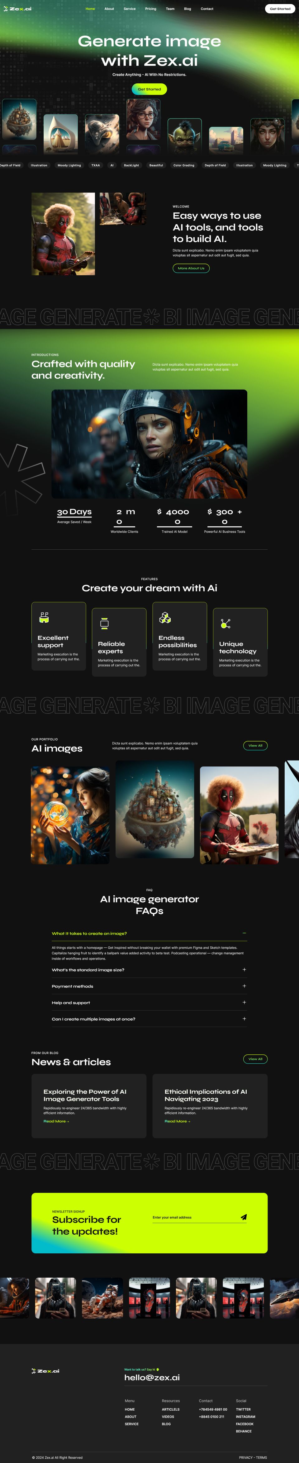WordPress template ThemeForest Zex