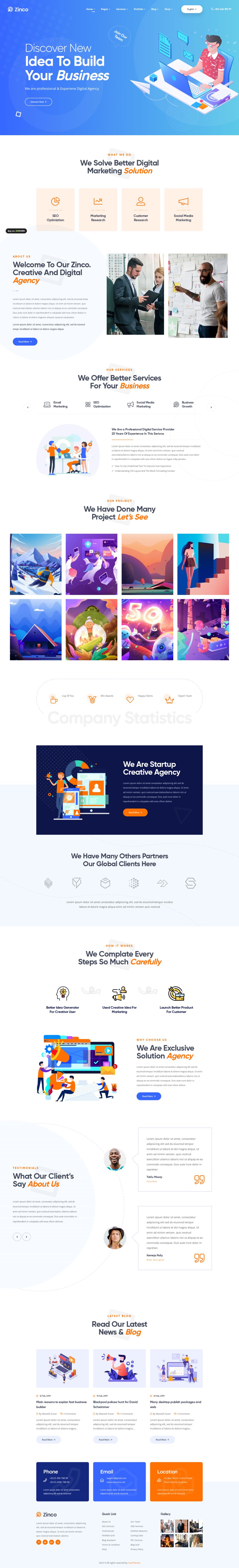 WordPress template ThemeForest Zinco