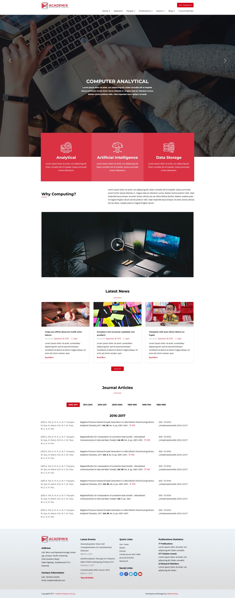 WordPress template ThemeForest Academix
