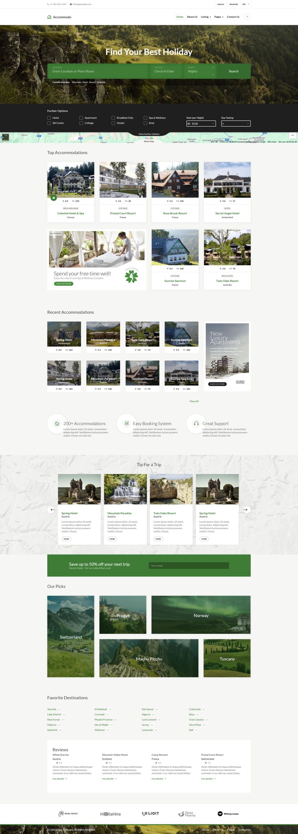 WordPress template ThemeForest Accommodo