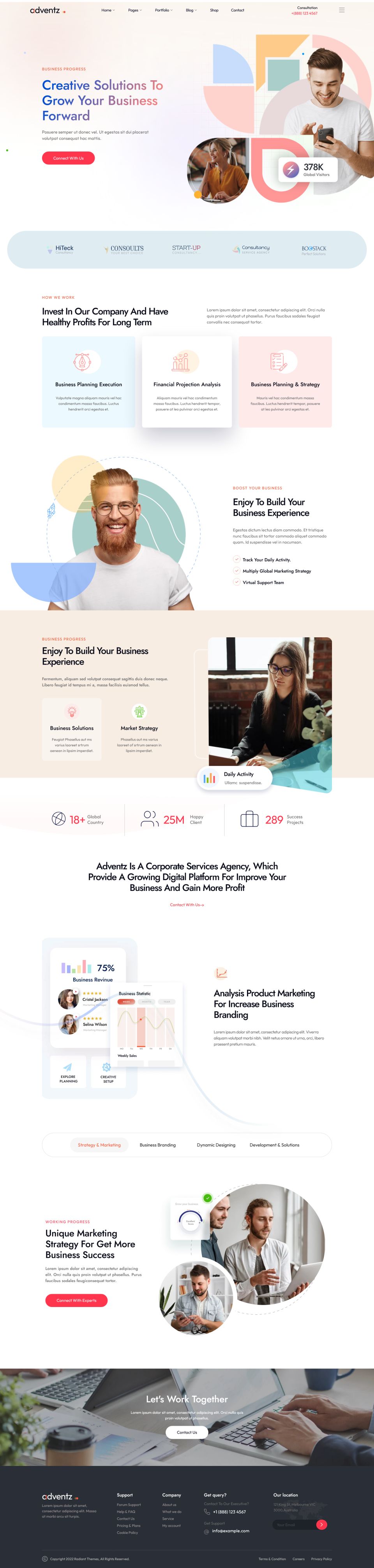WordPress template ThemeForest Adventz