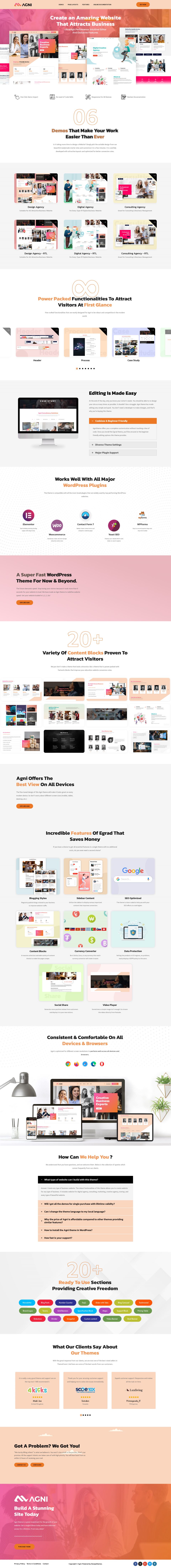 WordPress template ThemeForest Agni